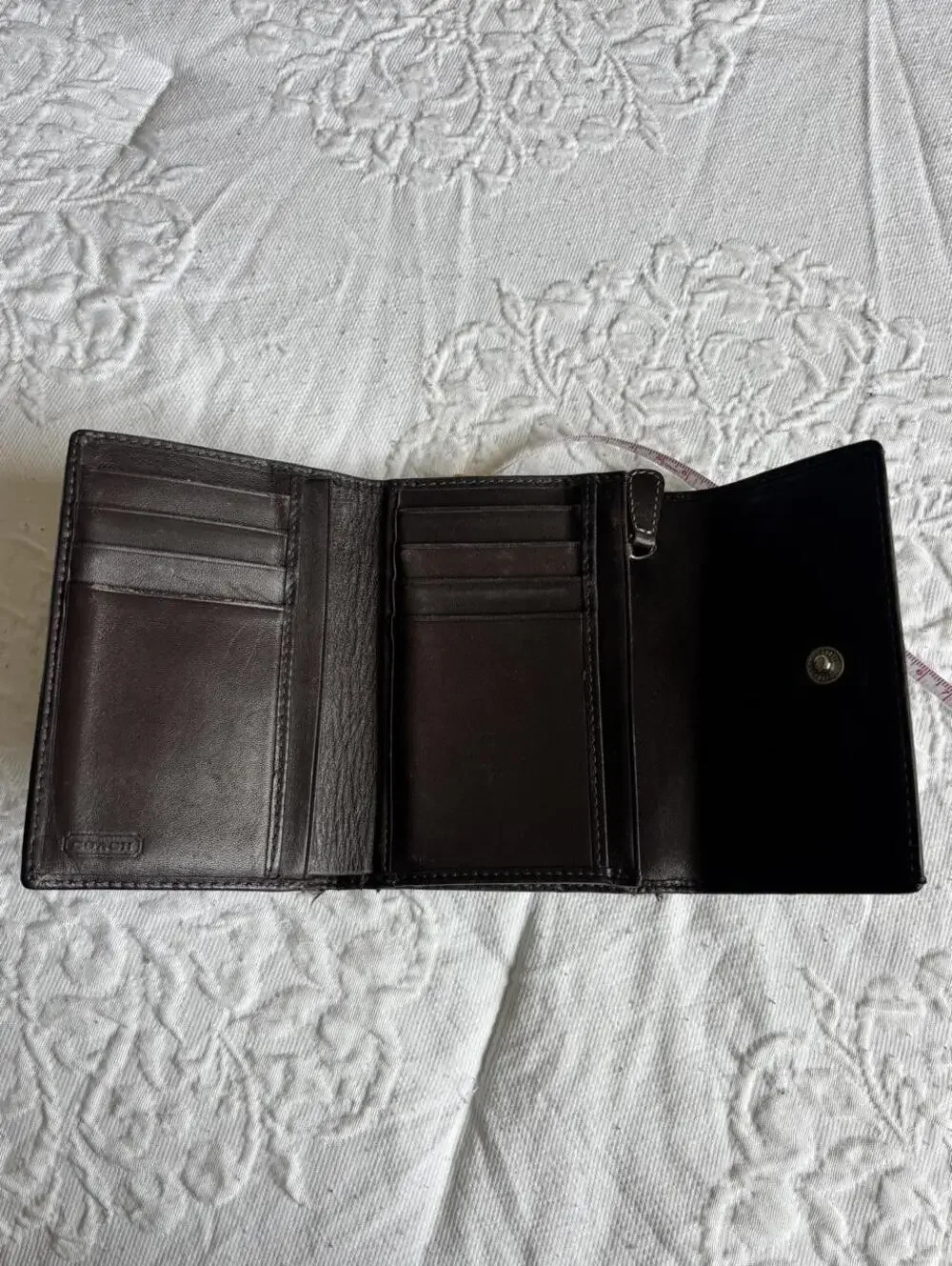 Coach Hampton signature compact wallet